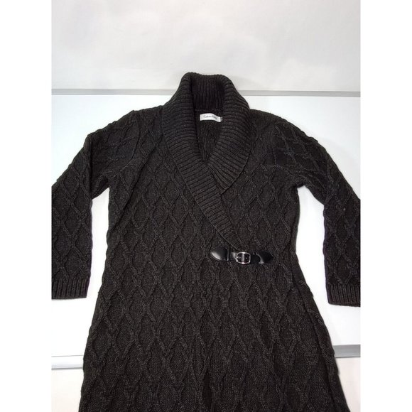 Calvin Klein Size Small Gray Turtleneck Long sleeve Sweater Dress - Picture 8 of 8